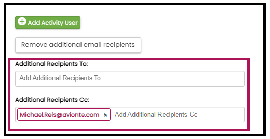Additional recipients example