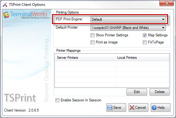 tsprint license file